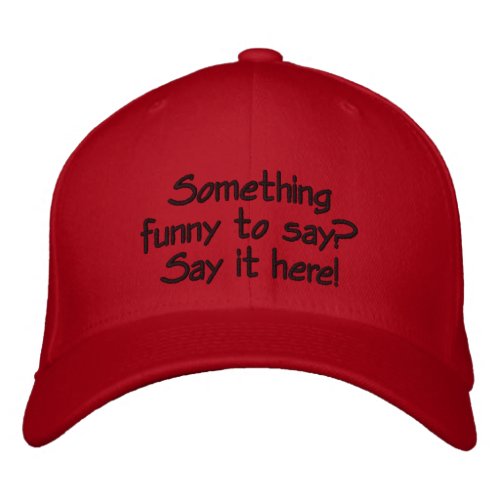 Bright red customizable cap