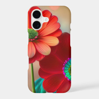 Bright Red Daisy Flowers iPhone 17 Case