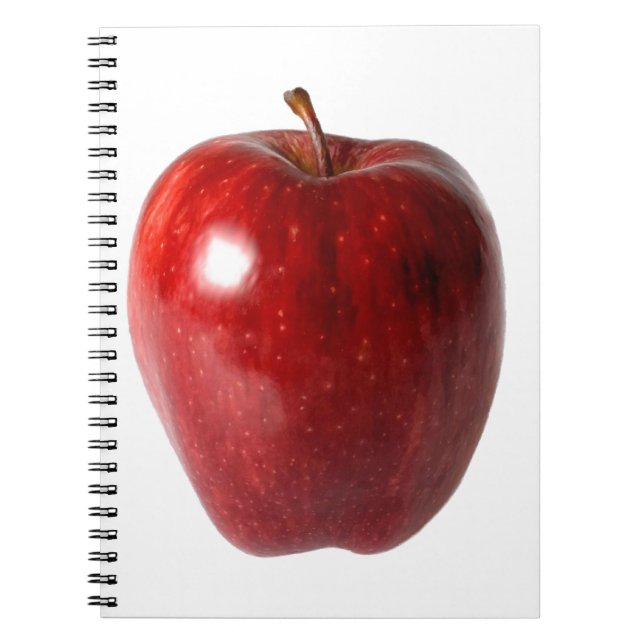 Bright Red Delicious Apple Notebook (Front)