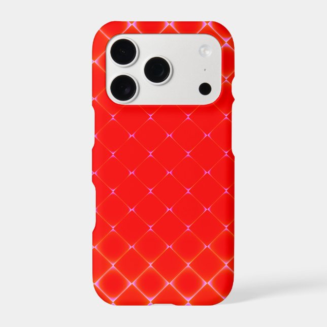  Bright Red Diamond Pattern Case-Mate iPhone Case (Back)