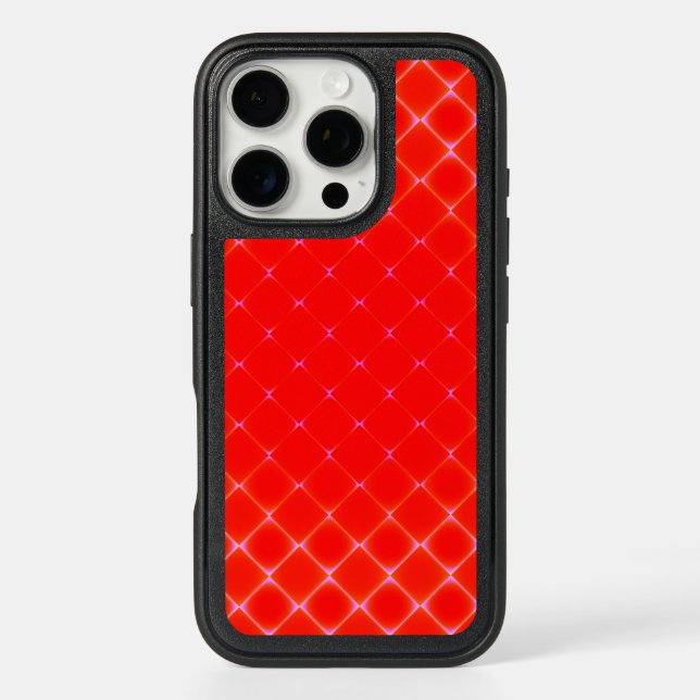 Bright Red Diamond Pattern Otterbox iPhone Case (Back)