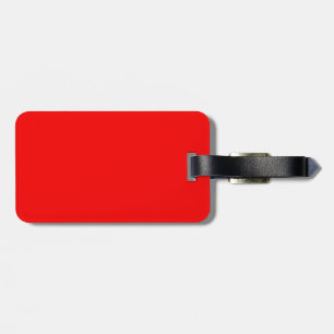 bright red DIY custom background template Luggage Tag
