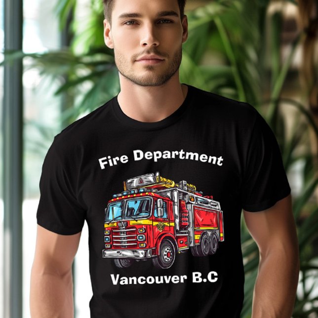 Bright red fire truck rushing to save the day T-Shirt (Creator Uploaded)