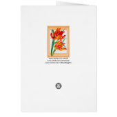 Bright Red Flamboyant Parrot Tulips Cards (Back)