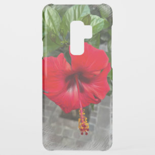 Bright red flower uncommon samsung galaxy s9 plus case