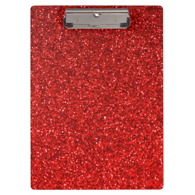 Bright red glitter clipboard (Front)