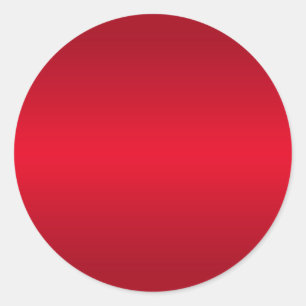 Bright Red Gradient Blank Classic Round Sticker