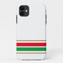 Bright Red Green Bottom Racing Stripes On White