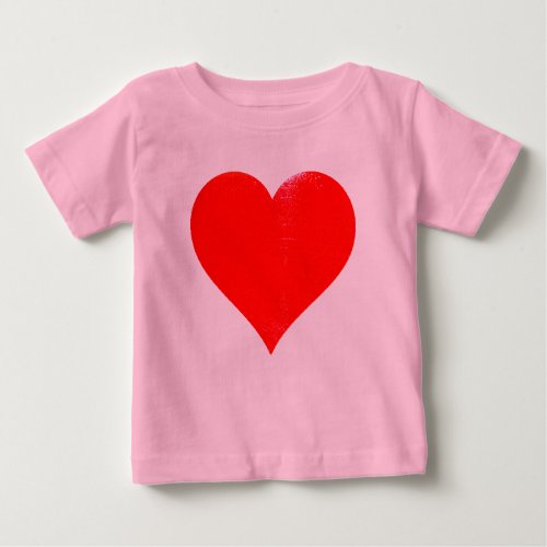 Bright Red Heart Baby T_Shirt