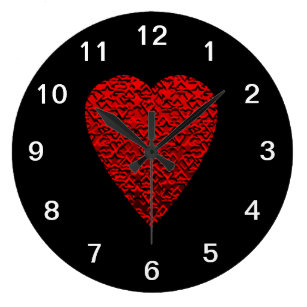 Heart Shaped Wall Clocks | Zazzle