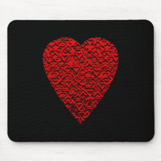 Bright Red Heart Picture. Mouse Pad