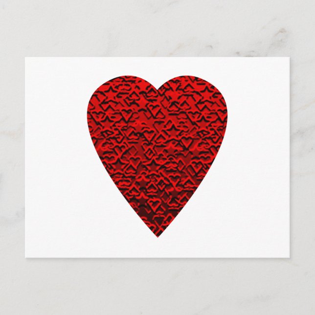 Bright Red Heart Picture. Postcard (Front)