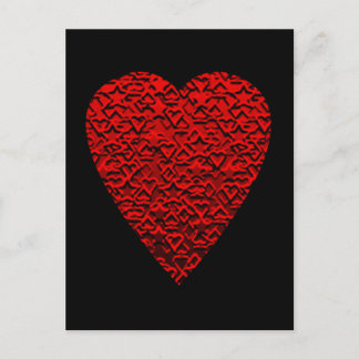 Bright Red Heart Picture. Postcard