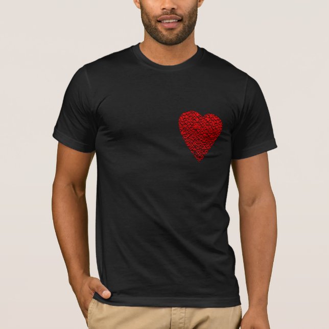Bright Red Heart Picture. T-Shirt (Front)