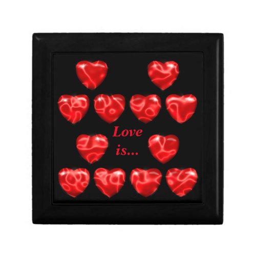 Bright red hearts ornamentlovewedding gifts      gift box