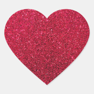 Bright Red Holiday Design Heart Sticker