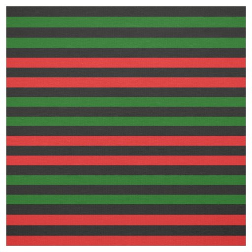 Bright red, Island green, midnight black stipe Fabric