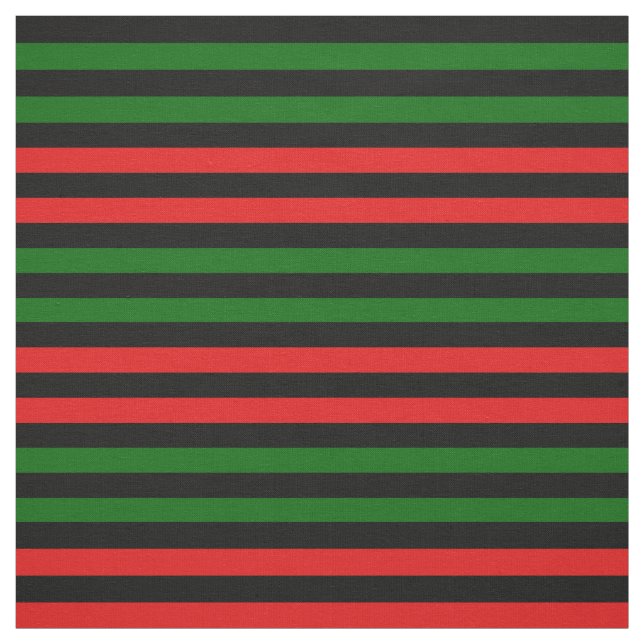 Bright red, Island green, midnight black stipe Fabric (Swatch)