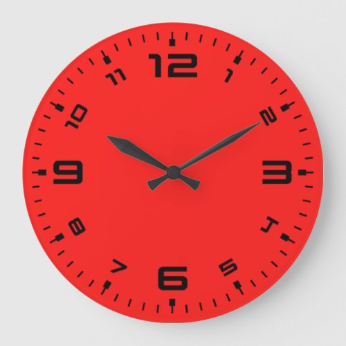 Bright Red Large Clock