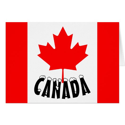 Bright Red Maple Leaf Canada Flag Cards (Front Horizontal)