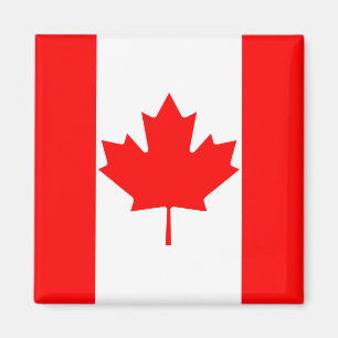 Bright Red Maple Leaf Canada Flag Magnet