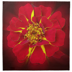 bright red marigold cloth napkin