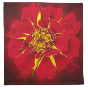 bright red marigold cloth napkin