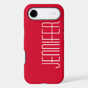 Bright Red, Minimalist Simple Jumbo Giant Big Name iPhone 17 Air Case