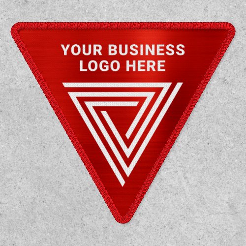 Bright Red Ombre Foil Inverted Triangle Logo Patch