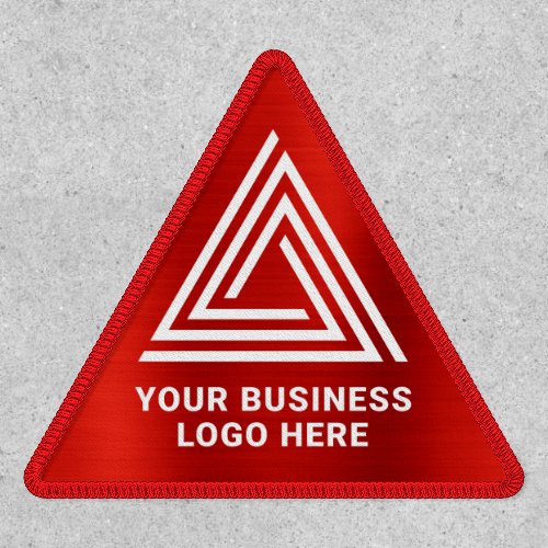 Bright Red Ombre Foil Triangular Logo Patch