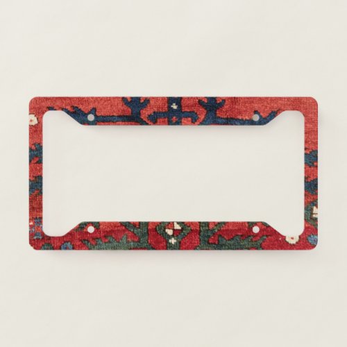 Bright Red Persian III Geometric Shapes  License Plate Frame
