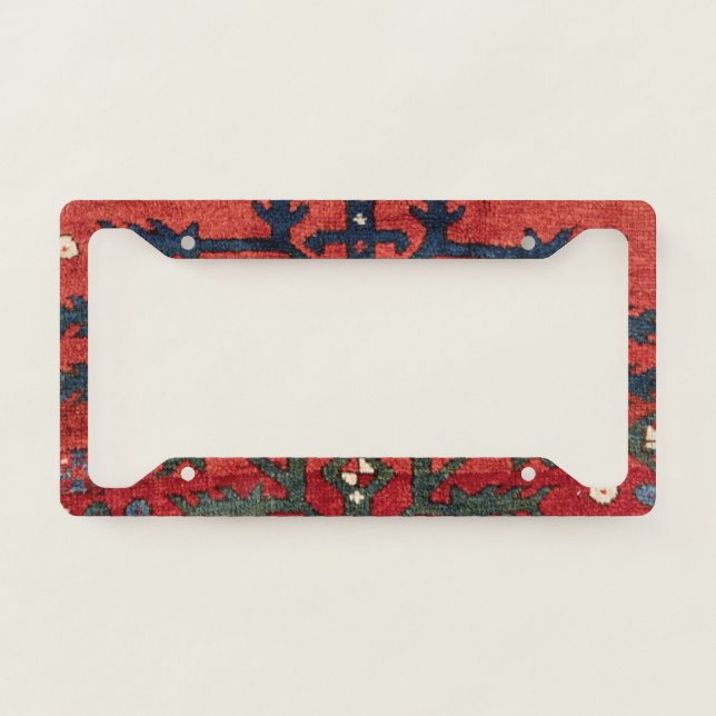 Bright Red Persian III Geometric Shapes  License Plate Frame (Front)