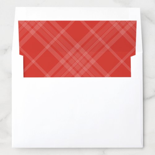 Bright Red Plaid Envelope Liner