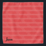 Bright Red Plaid Lines Custom Name Dog Bandana<br><div class="desc">Bright Red Plaid Lines Custom Name Dog Bandana</div>