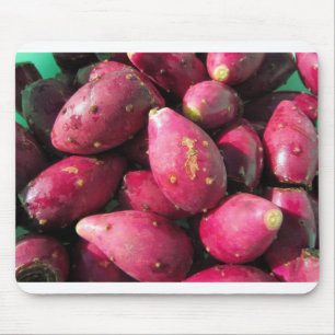 Bright Red Prickly Pear Cactus Fruit Mouse Pad