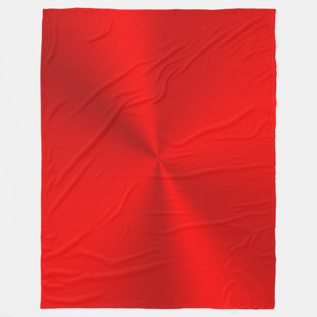 Bright red radial shine effect fleece blanket (Front)