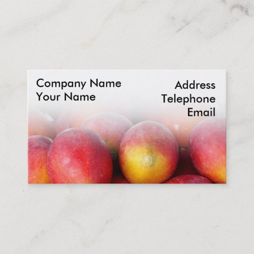 Bright Red Ripe Irwin Mangoes Business Card
