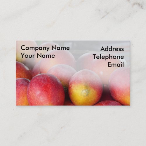 Bright Red Ripe Irwin Mangoes Business Card