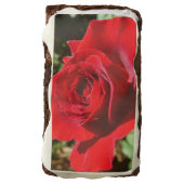 Bright Red Rose Flower Beautiful Floral Brownie (Rotated)
