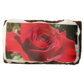 Bright Red Rose Flower Beautiful Floral Brownie (Front)