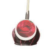 Bright Red Rose Flower Beautiful Floral Cake Pops (Front)