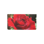 Bright Red Rose Flower Beautiful Floral Checkbook Cover