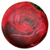 Bright Red Rose Flower Beautiful Floral Chocolate Covered Oreo (Front)