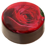 Bright Red Rose Flower Beautiful Floral Chocolate Covered Oreo