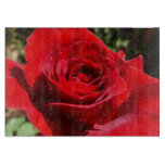 Bright Red Rose Flower Beautiful Floral Cutting Board