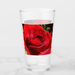 Bright Red Rose Flower Beautiful Floral Glass