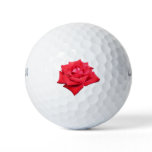 Bright Red Rose Flower Beautiful Floral Golf Balls