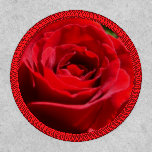 Bright Red Rose Flower Beautiful Floral Patch