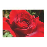 Bright Red Rose Flower Beautiful Floral Placemat