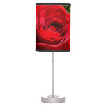 Bright Red Rose Flower Beautiful Floral Table Lamp